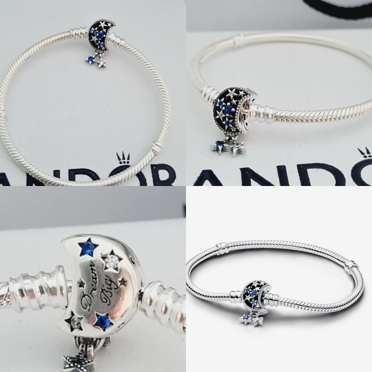 Set de Charms Pandora Plata y Circonias Azules