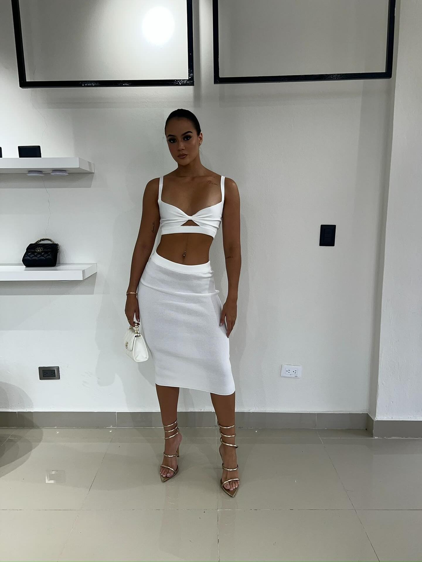 Conjunto Cocktail Blanco Elegance